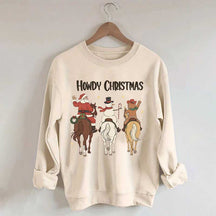 Howdy Christmas Western Cowgirl Rodeo Sweatshirt