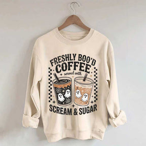 Freshly Boo'd Coffee: Served with Scream & Sugar Sweatshirt