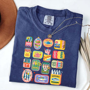 Vintage Sardine Can Mediterranean Food T-Shirt