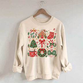 Boho Cozy Christmas Matching Xmas Sweatshirt