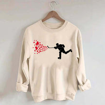 Ice Hockey Hearts Player Sweatshirt