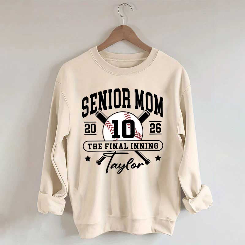 Custom Senior Baseball Mom 2026 Sweatshirt