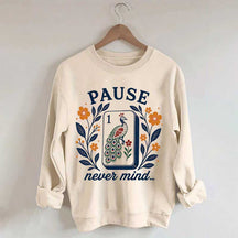Pause Nevermind Peacock Mahjong Sweatshirt