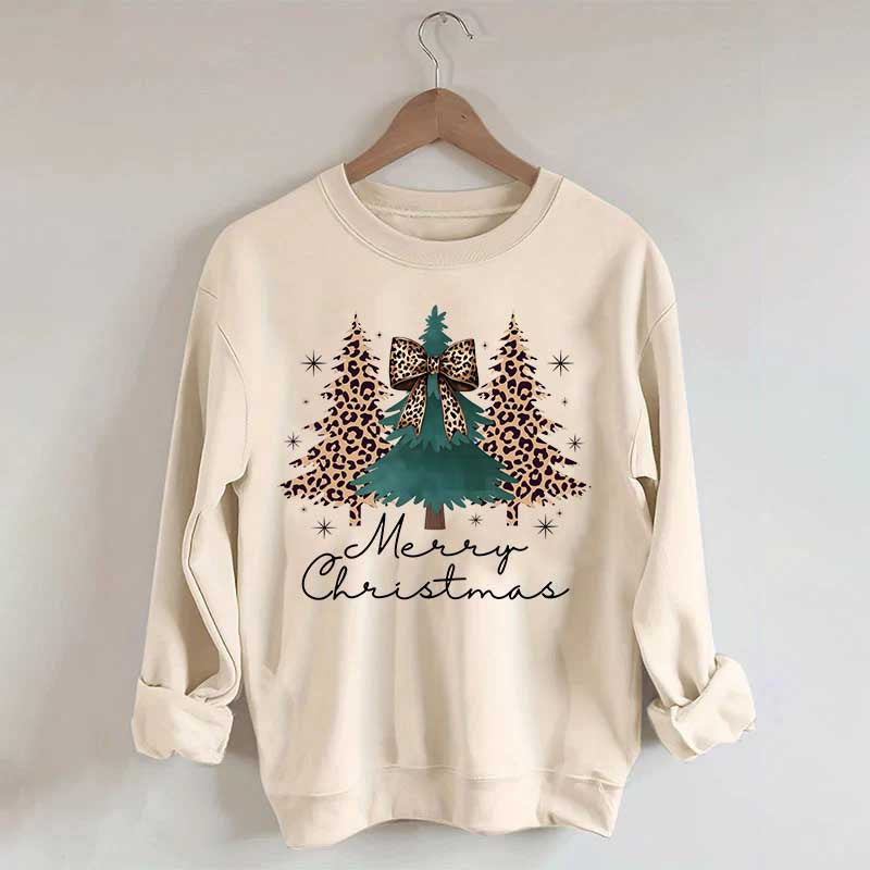 Merry and Bright Trees Chic Winter Sweatshirt