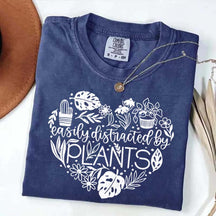 Cute Heart Easily Distracted By Plants T-Shirt