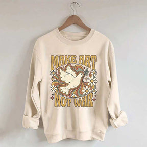 Retro Make Art Not War Sweatshirt