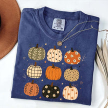 Boho Pumpkin Harvest Season Halloween T-Shirt