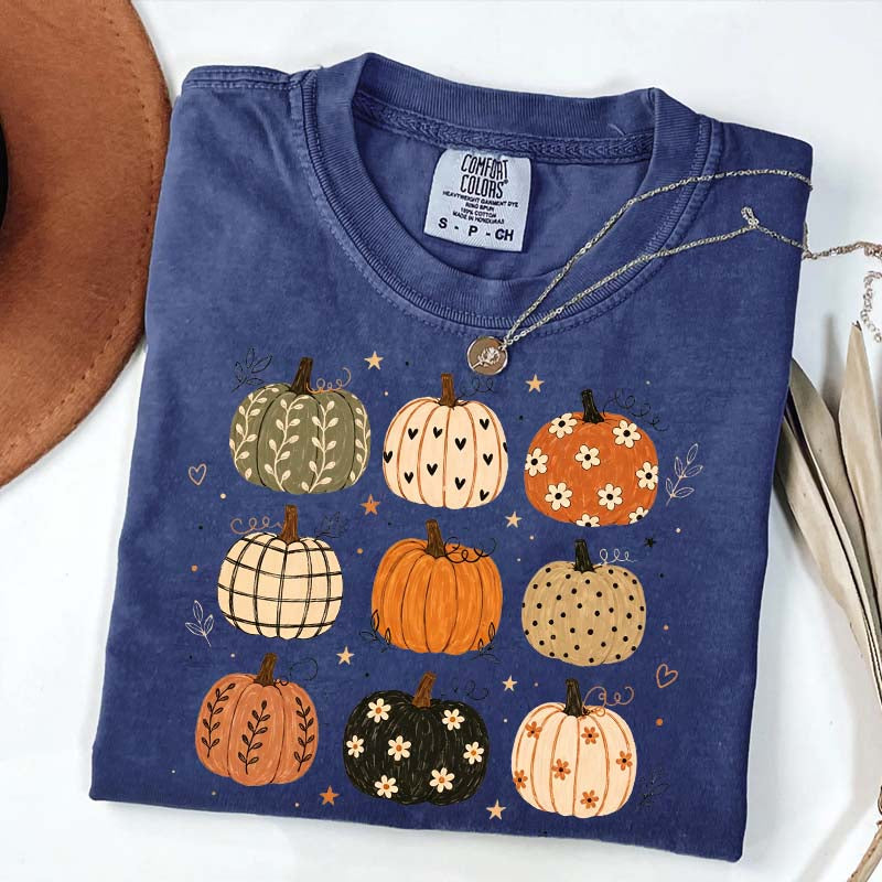 Boho Pumpkin Harvest Season Halloween T-Shirt