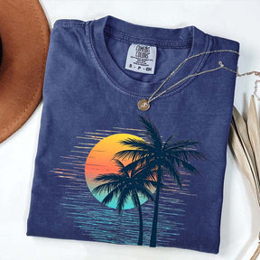Retro Tropical Sunset T-Shirt