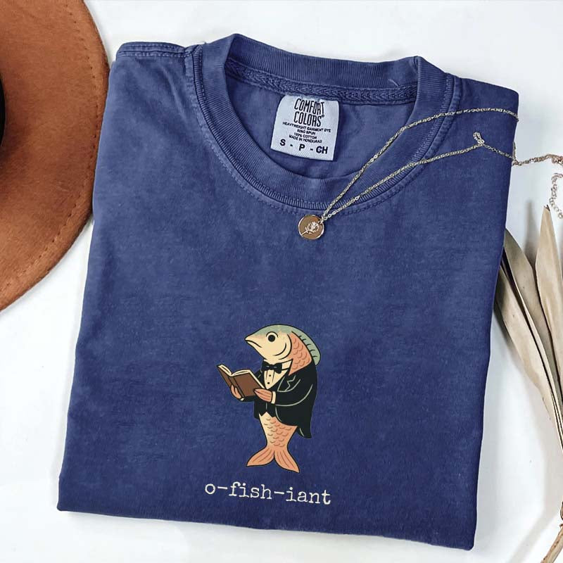 Funny Officiant Gift for Fisherman O-fish-iant T-Shirt