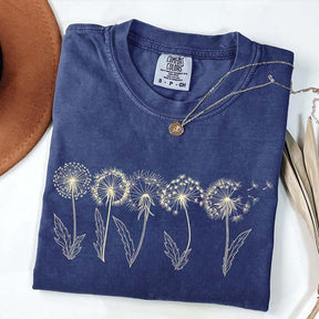 Dandelion Floral Comfort Colors Womens T-Shirt
