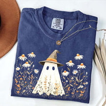 Retro Halloween Fall Aesthetic Daisy Flower T-Shirt