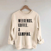 Weekends Coffee & Camping Sweatshirt