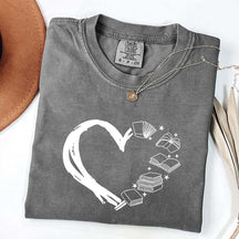 Heart of Books Lover T-Shirt