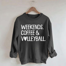 Weekends Coffee & Volleyball Sport Lover Sweatshirt