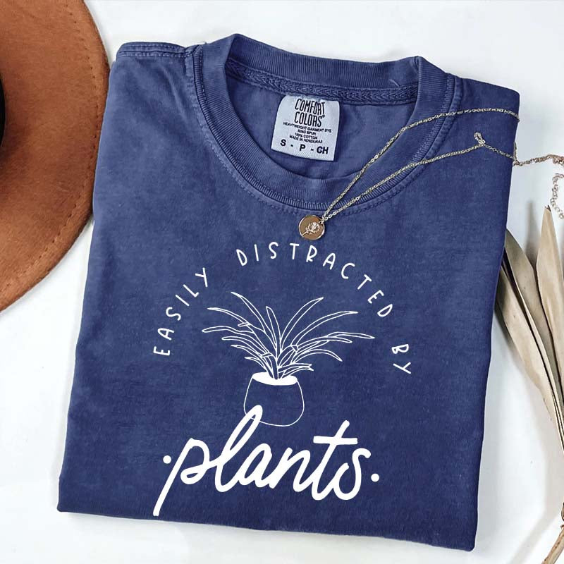 Simple Easily Distracted by Plants T-Shirt