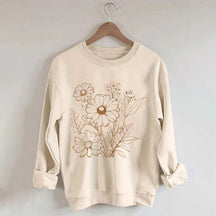 Retro Outline Wildflower Sweatshirt