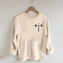 Lift Heavy Pray Hard Religious Gym Sweatshirt