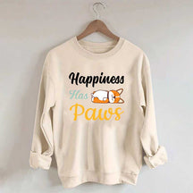 Happiness Has Paws Sweatshirt
