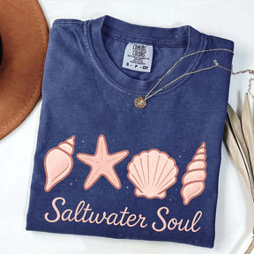 Seashell Graphic Comfort Colors Beach T-Shirt