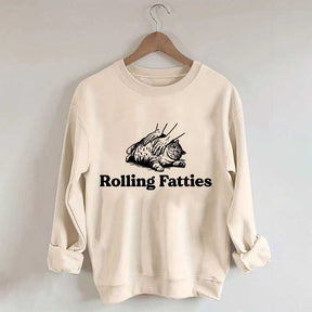 Cute Rolling Fatties Cat Sweatshirt