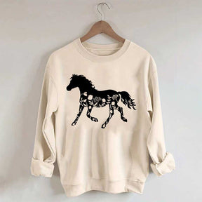 Floral Horse Sweatshirt