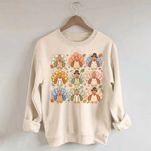 Boho Turkey Thanksgiving Preppy Fall Wild Sweatshirt