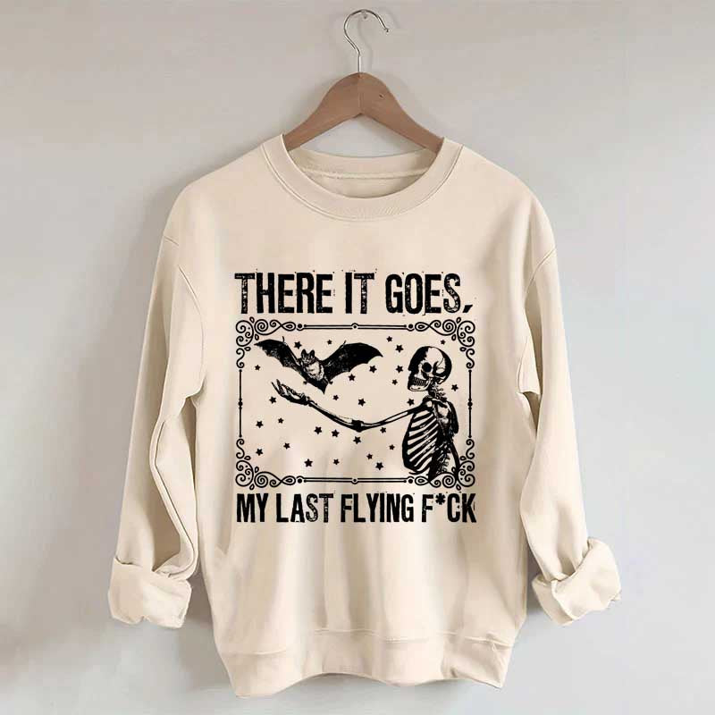 Skeleton Bat Spooky Halloween Sweatshirt