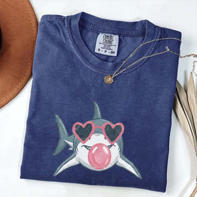 Shark Blowing Bubble Comfort Colors T-Shirt
