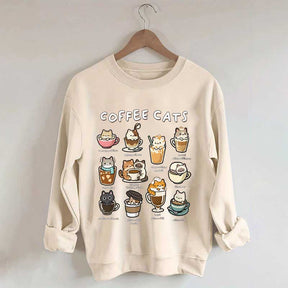 Coffee Cats Caffeine Club Sweatshirt