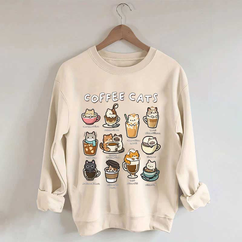 Coffee Cats Caffeine Club Sweatshirt