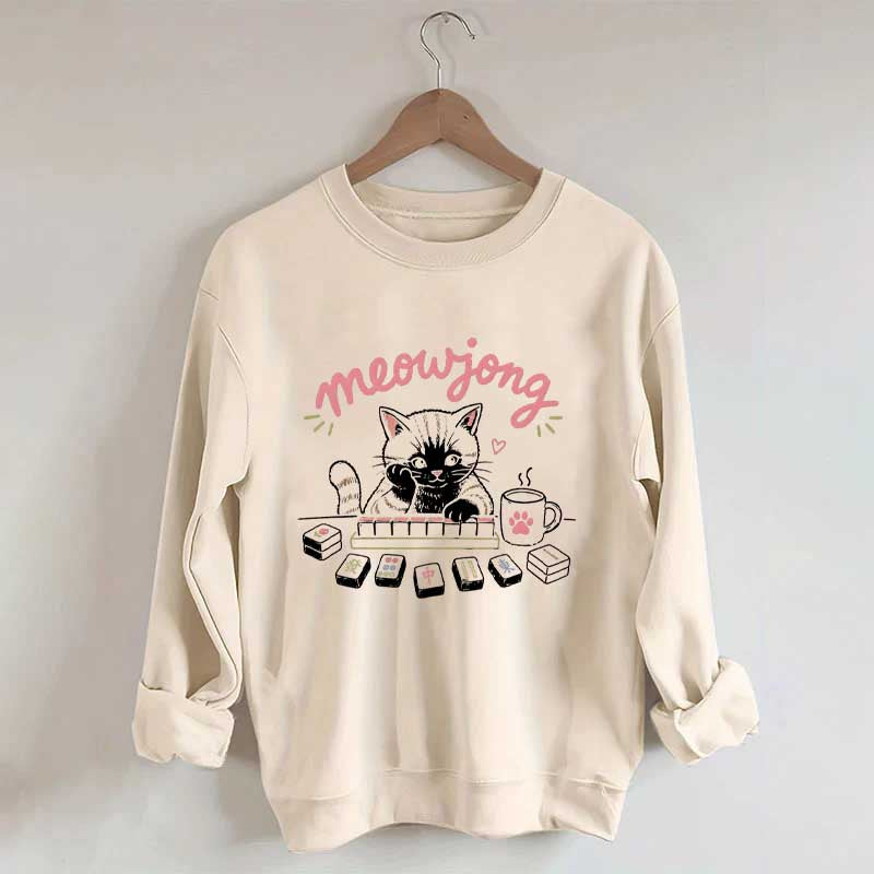 Cute Mahjong Cat Lover Sweatshirt