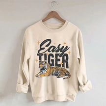 Trendy Retro Tiger Graphic Sweatshirt