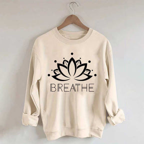 Yoga Breathe Lotus Flower Sweatshirt