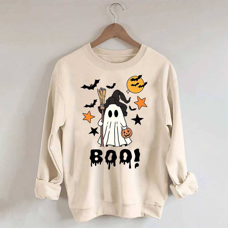 Halloween Boo Ghost Spooky Fall Sweatshirt