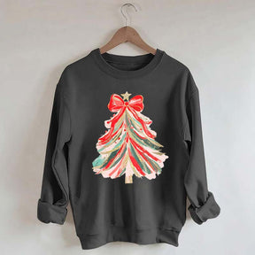 Red Bow Christmas Tree Sweatshirt