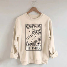 The Writer Flowers Tarot Card Sweatshirt