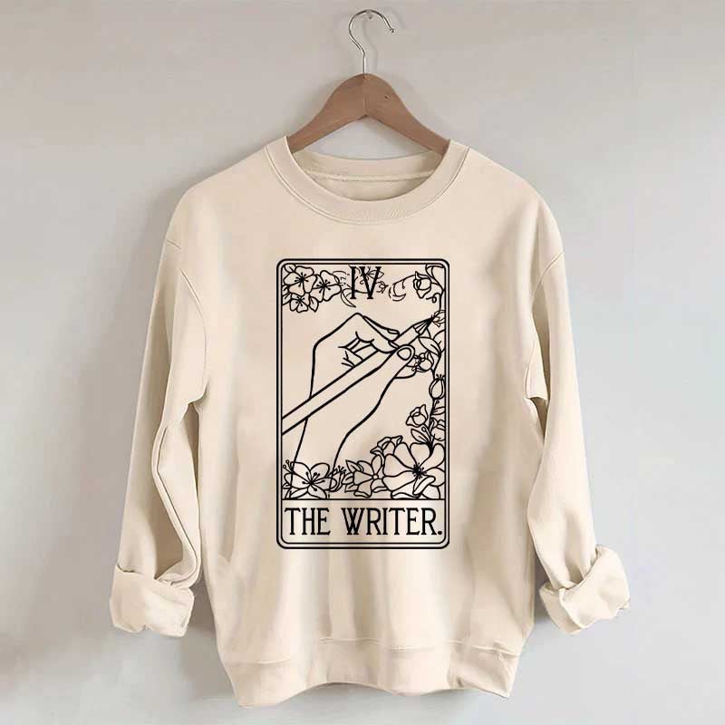 The Writer Flowers Tarot Card Sweatshirt