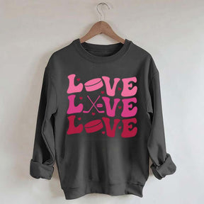 Sports Love Hockey Mom Sweatshirt