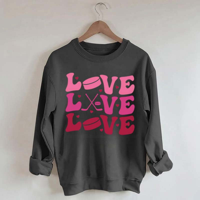 Sports Love Hockey Mom Sweatshirt