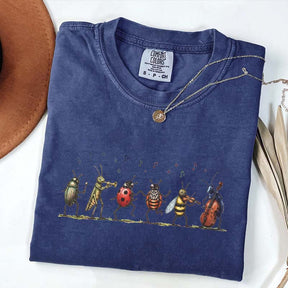 Vintage Insect Music Graphic T-Shirt