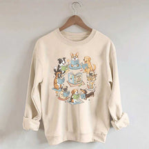 Bookworm Fiction Dog Reading Sweatshirt