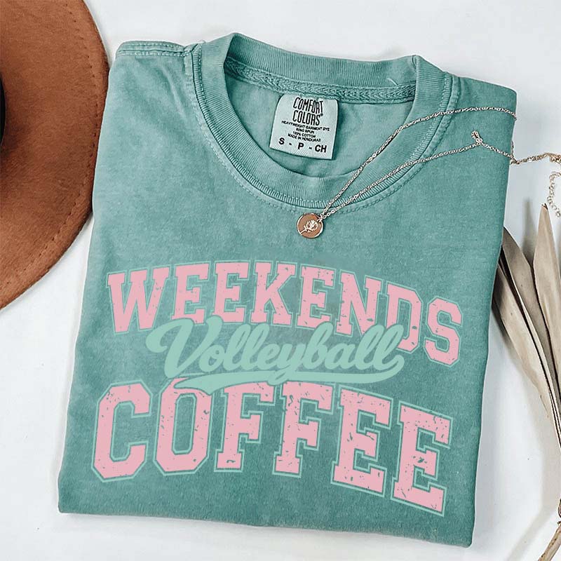 Weekends Coffee Volleyball T-Shirt