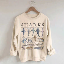 Vintage Shark Species Sweatshirt