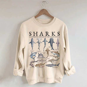 Vintage Shark Species Sweatshirt