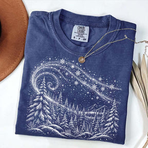 Vintage Winter Forest Trees T-Shirt