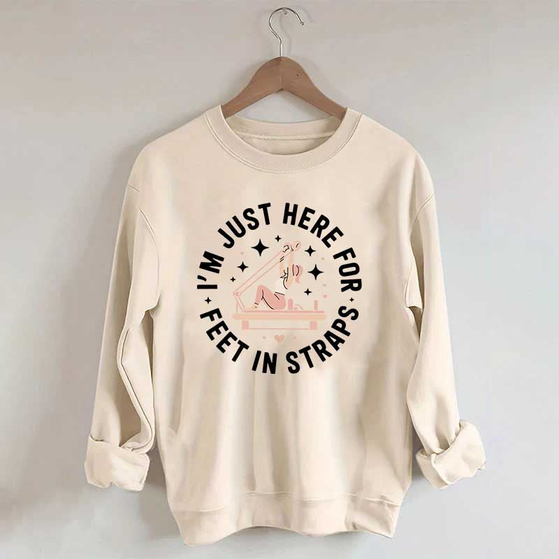 Feet In Straps Pilates Happy Hour Sweatshirt