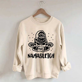 Namasleigh Funny Santa Christmas Sweatshirt