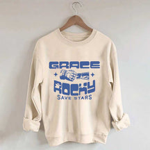 Grace Rocky Save Stars Book Lover Style Sweatshirt
