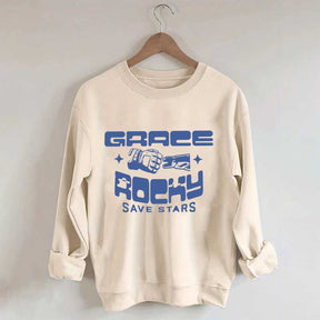 Grace Rocky Save Stars Book Lover Style Sweatshirt
